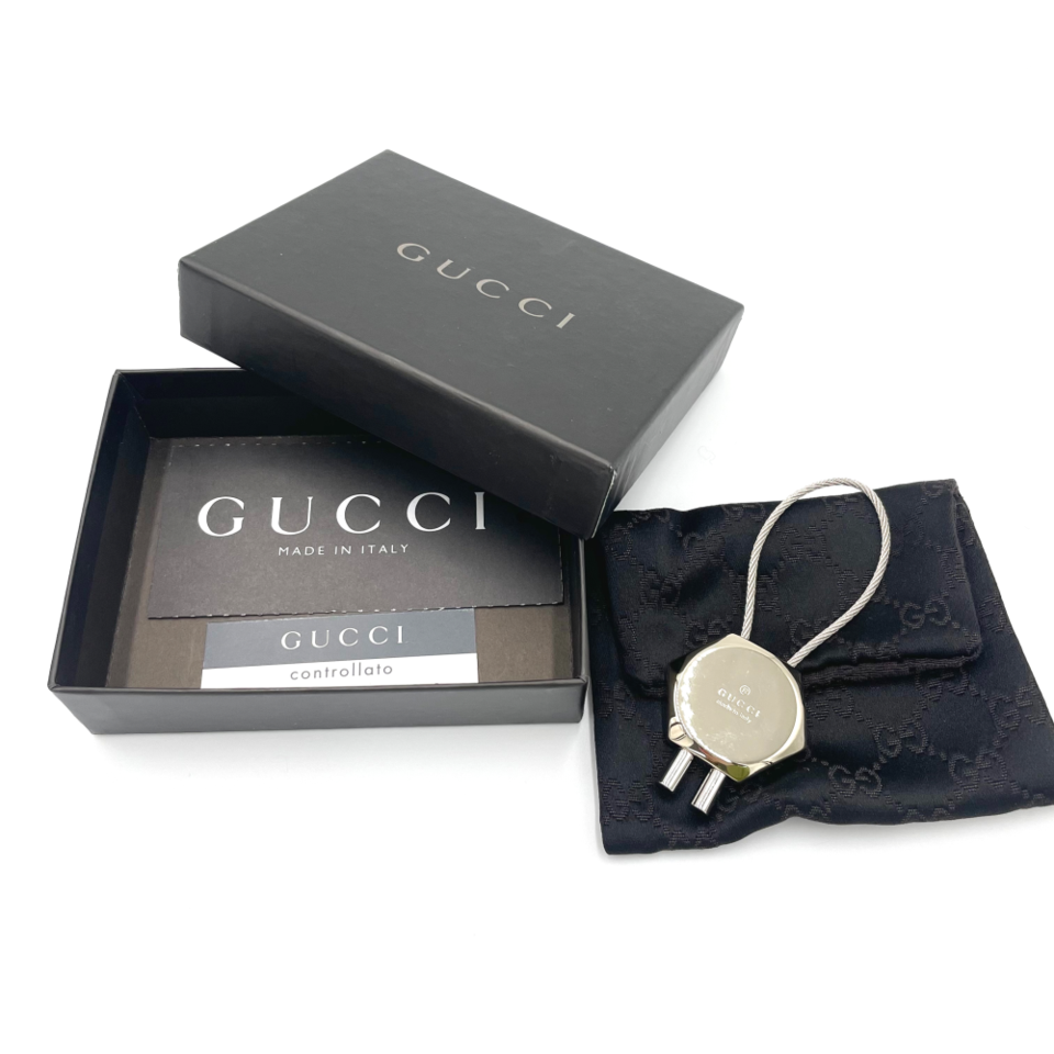 구찌 실버 자물쇠 키링 