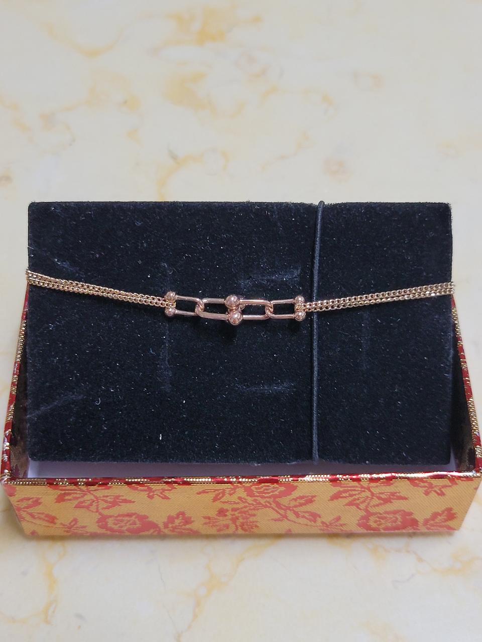 14k 로즈골드 팔찌