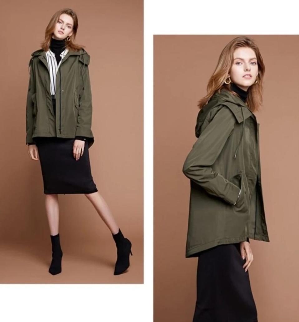 브룬스바자 빅후드 야상 점퍼 카키55고급스런 카키색