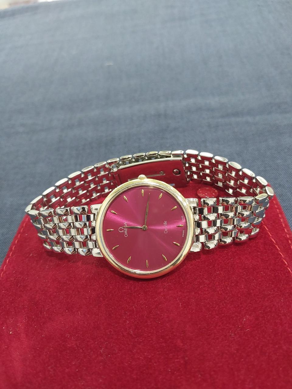 가격내림처분 오메가 드빌동전 캡골드 버건디 썬레이어