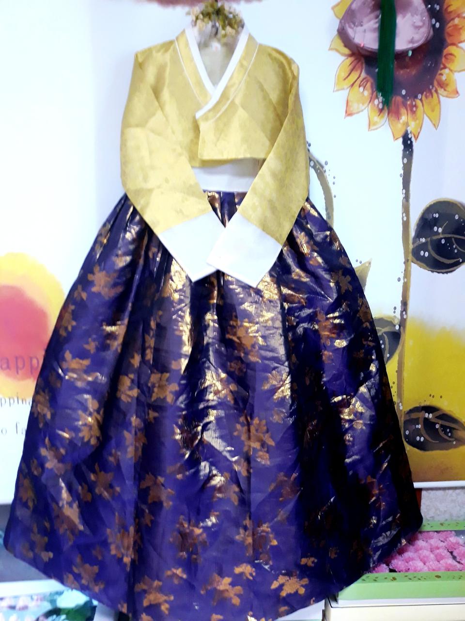 새제품♡보랏빛 금박 퓨전한복 여성한복55~66날씬77