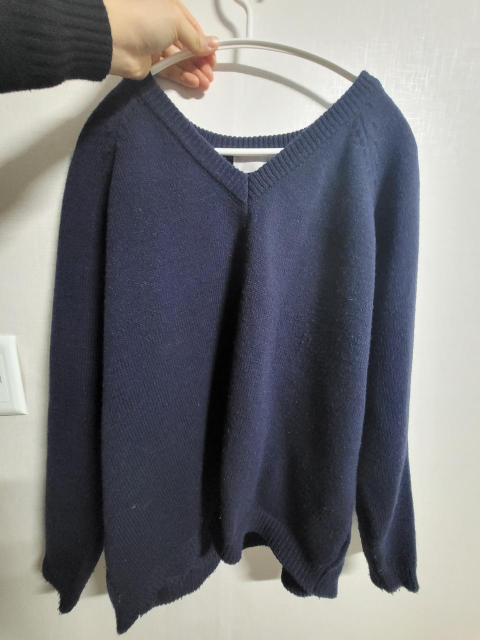 난닝구 여자 니트 브이넥