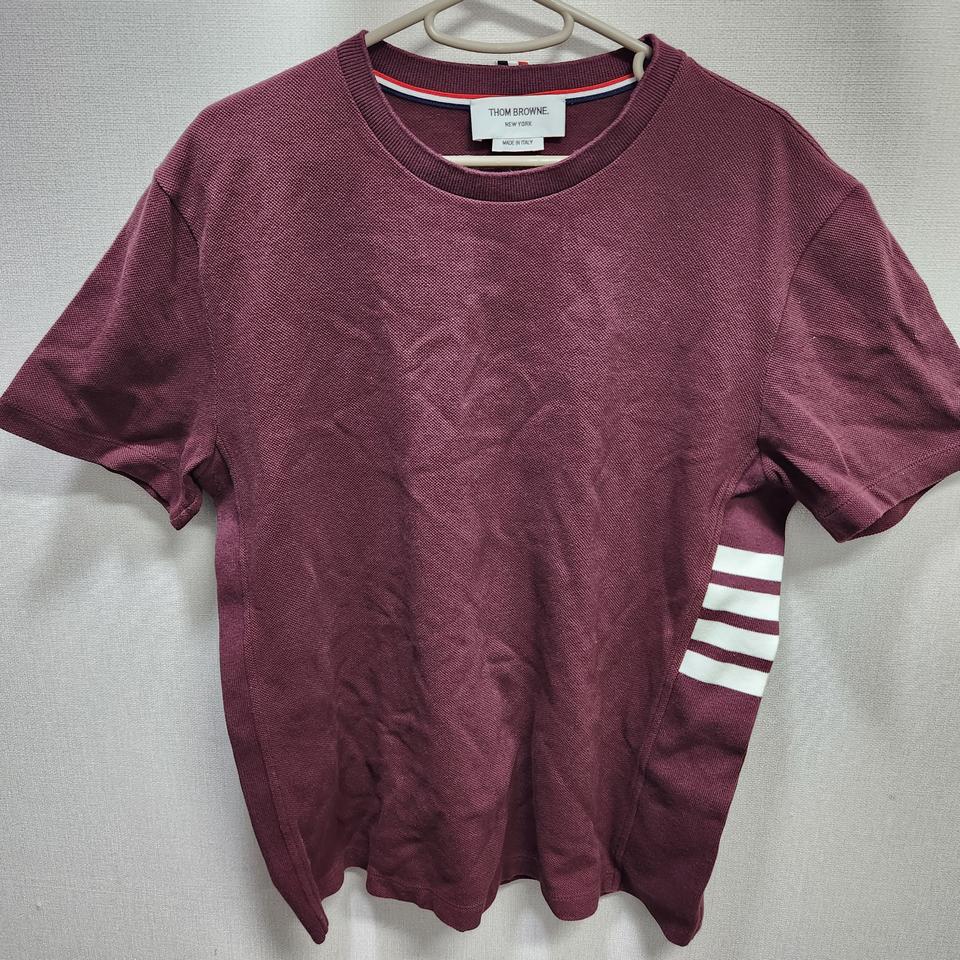 톰브라운반팔니트 2사이즈 와인색