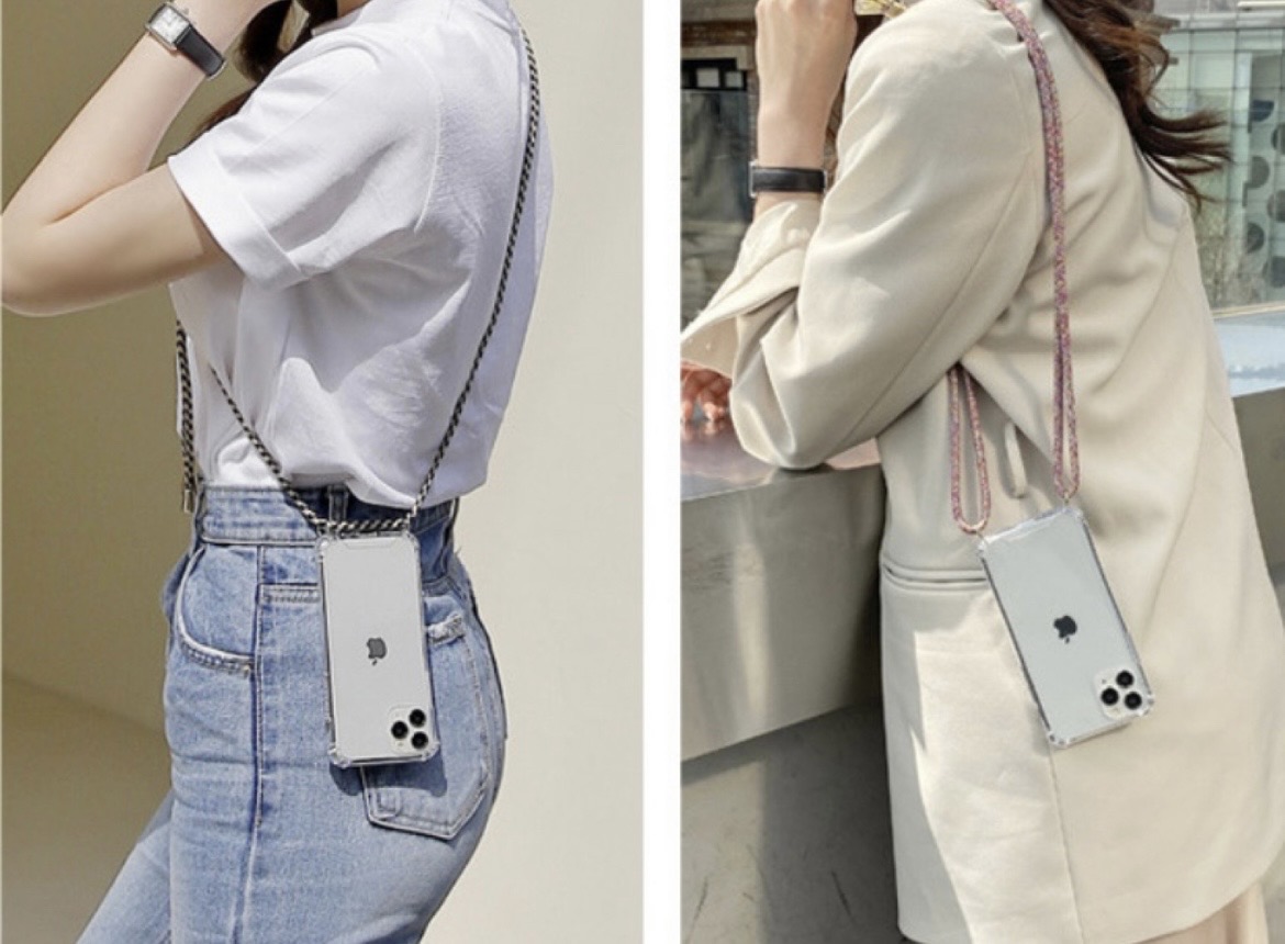 아이폰12프로 스트랩줄 목걸이줄 케이스 2개 일괄(새상품)