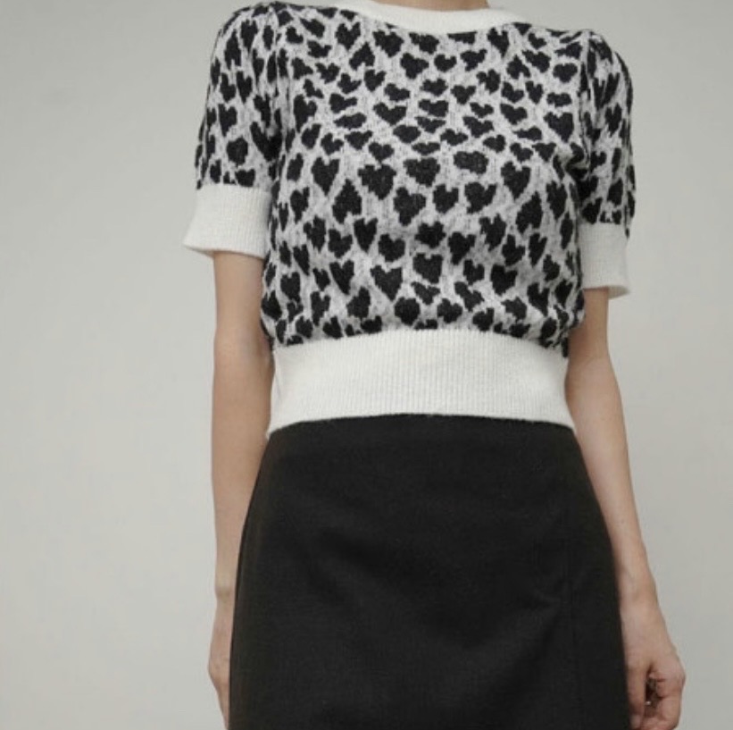 밀스튜디오 호피 니트 티셔츠