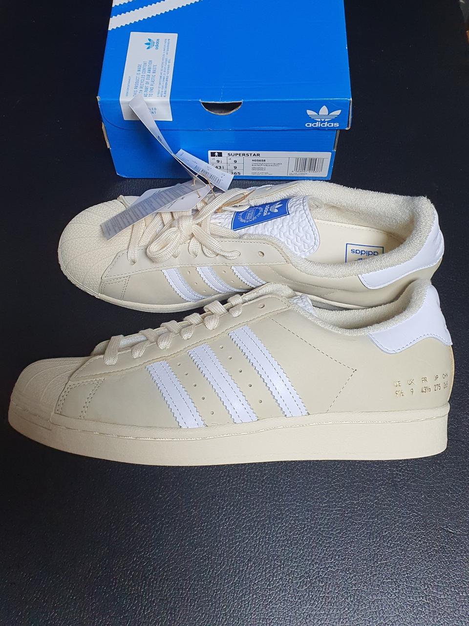 275mm 아디다스 슈퍼스타 크림 화이트 새제품