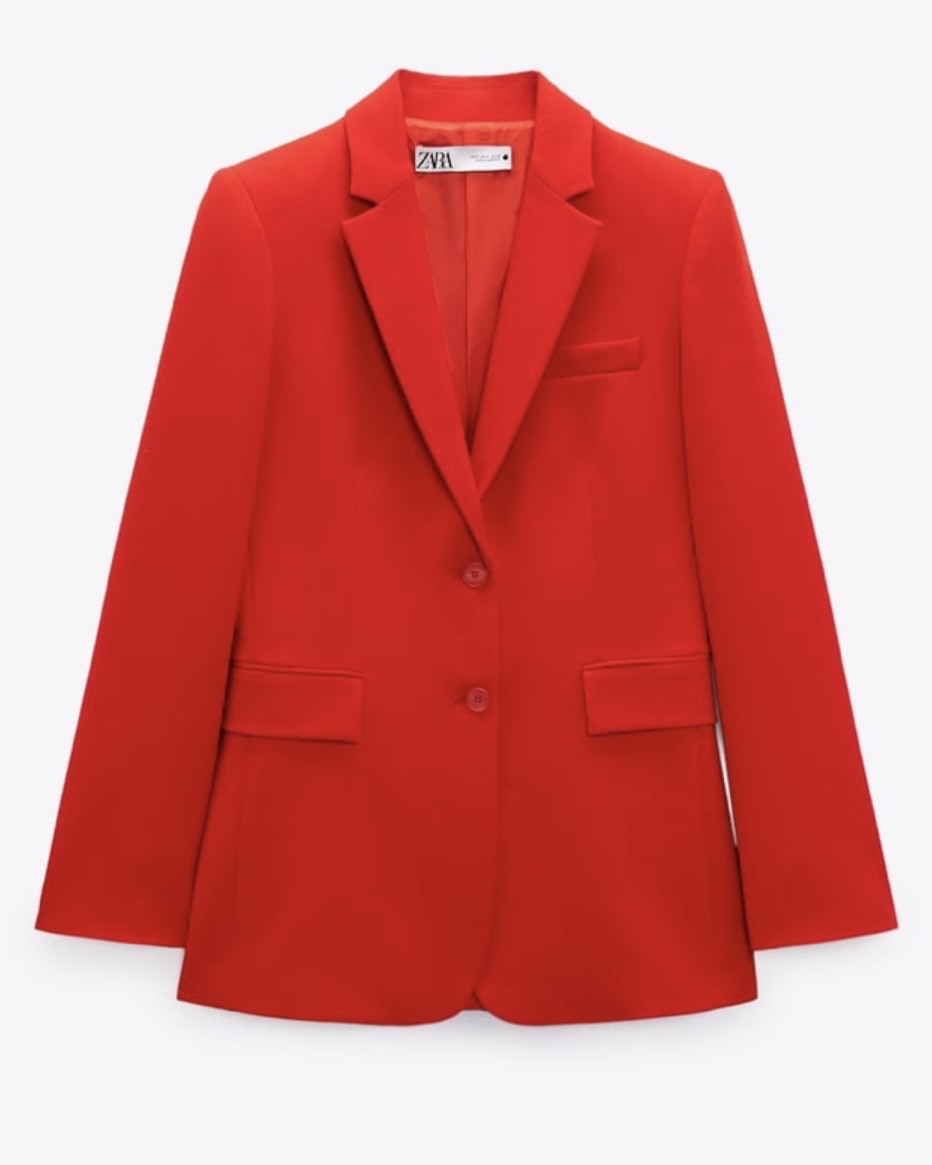 비스코스혼방 핏예쁜 레드 블레이저 새상품 초특가!!