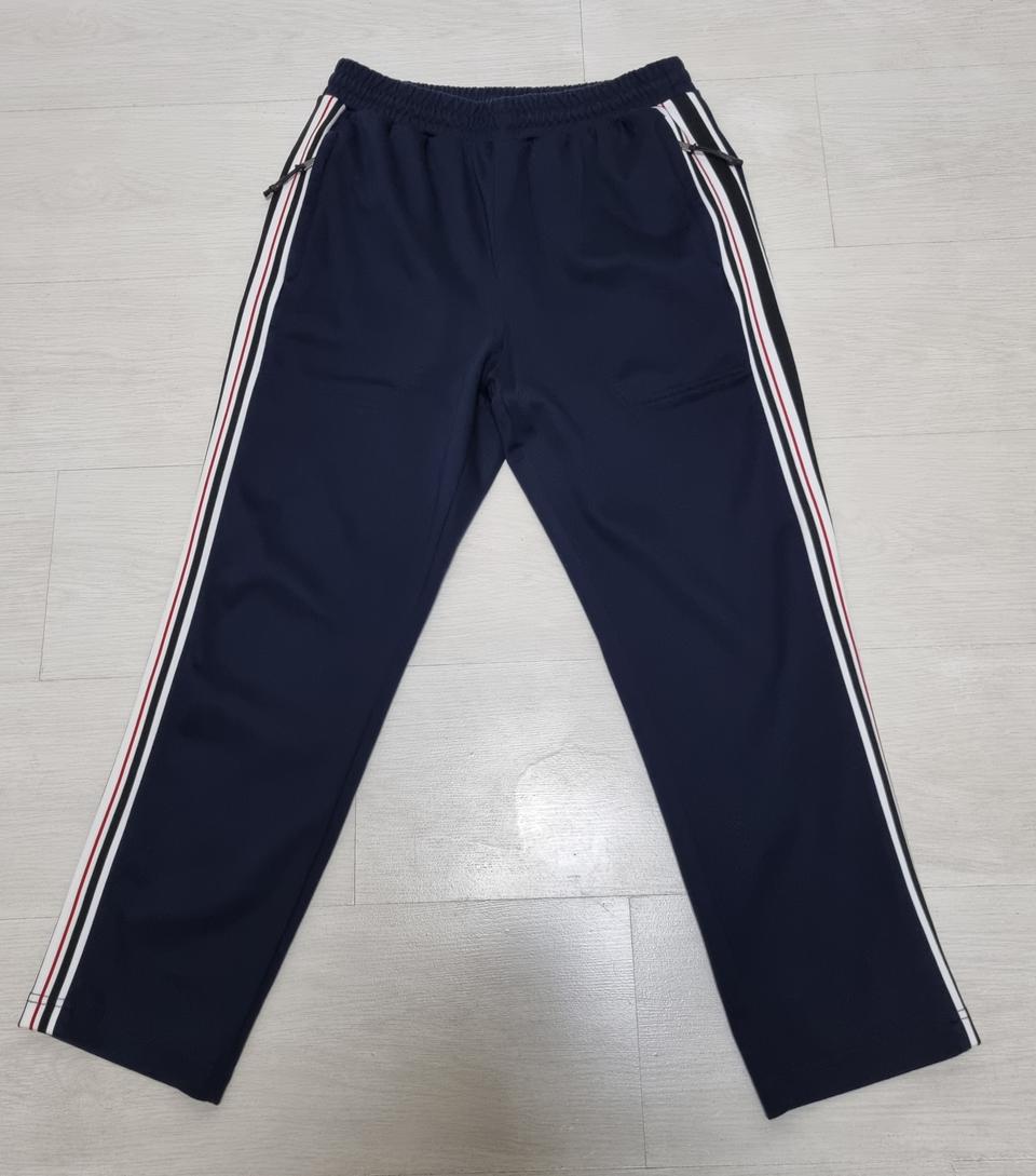 헤지스 스트라이프 트레이닝 팬츠 면바지 네이비 78