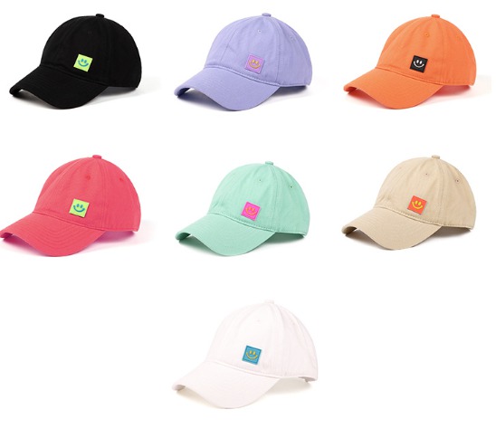 귀여운 스마일 볼캡 캐쥬얼 모자