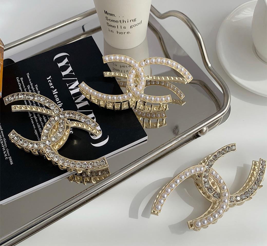 큐빅진주올림머리헤어핀집게핀