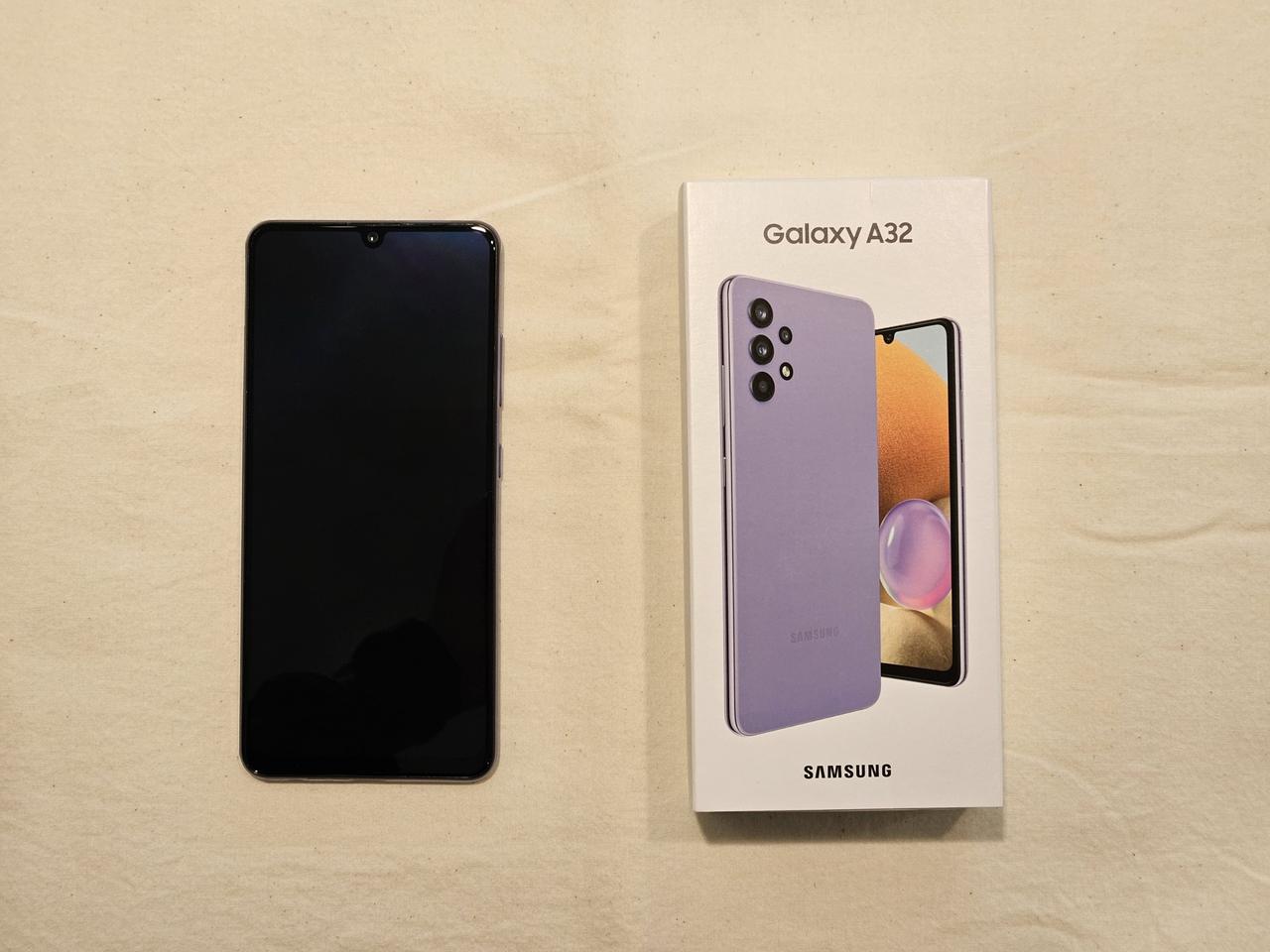 갤럭시 A32_64G 어썸 바이올렛, 젤리케이스, 유리필름