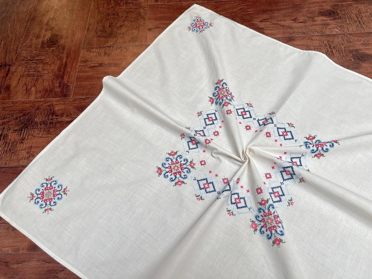 프랑스 빈티지 자수 식탁보