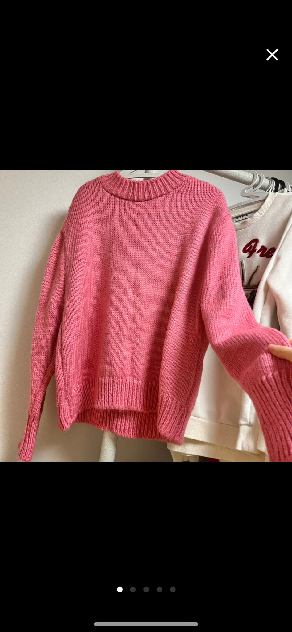 핑크라운드니트(새상품)