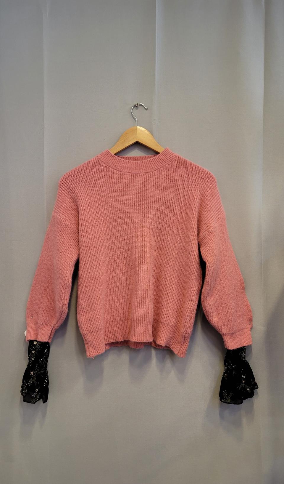 유니크한 핑크니트 택포