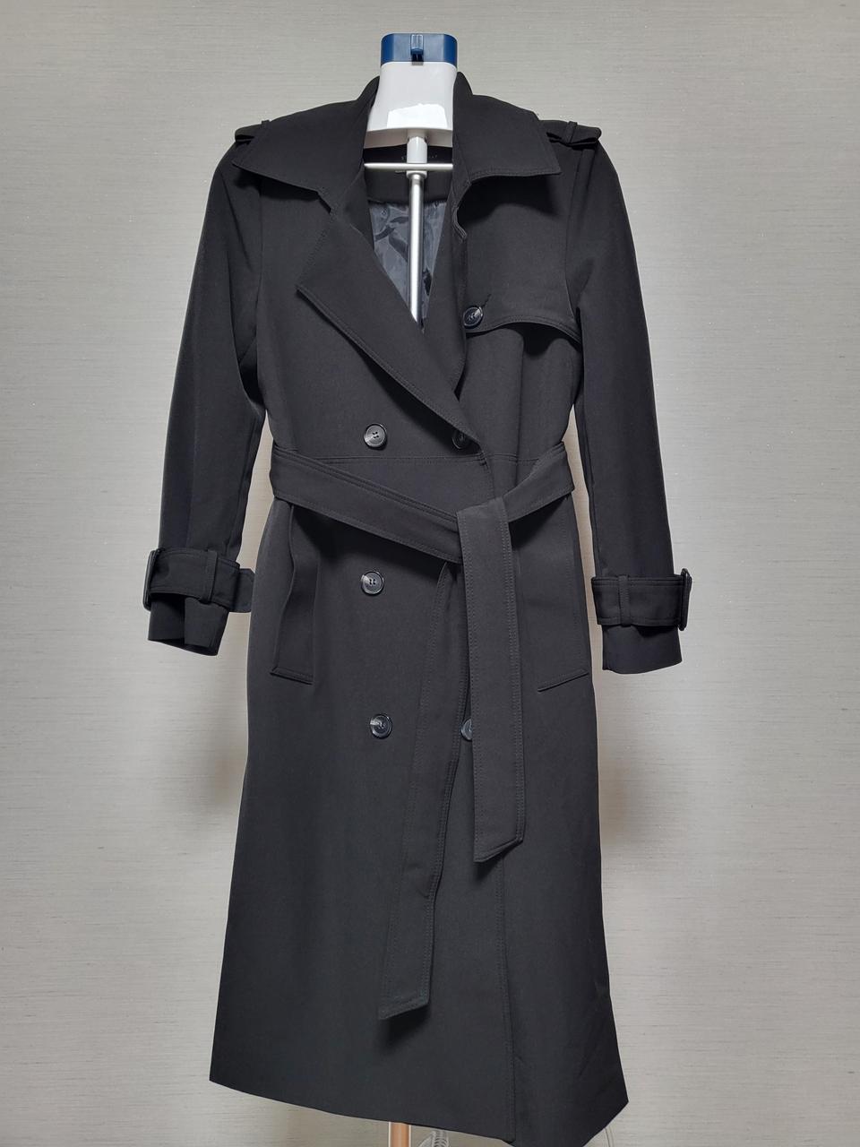 [55] 검정색 롱 트렌치코트
