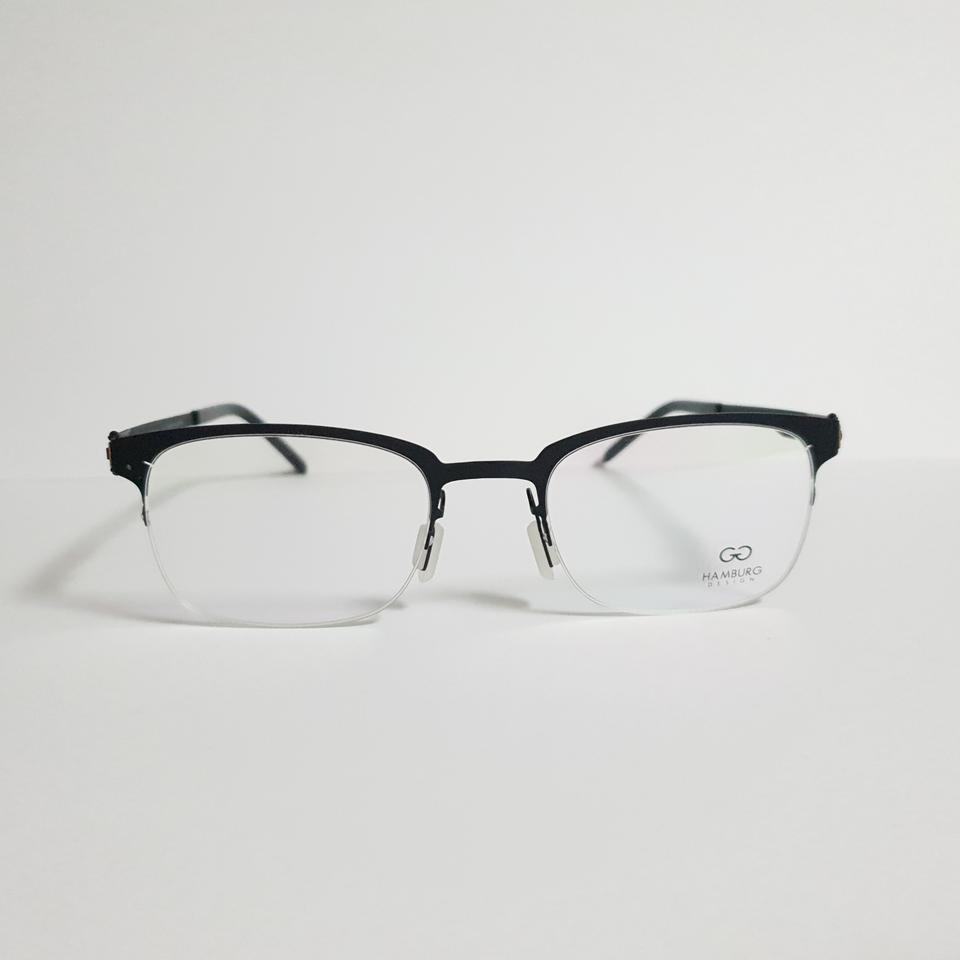 함부르크디자인 베타티타늄 무광블랙 반무테 안경테 H9624