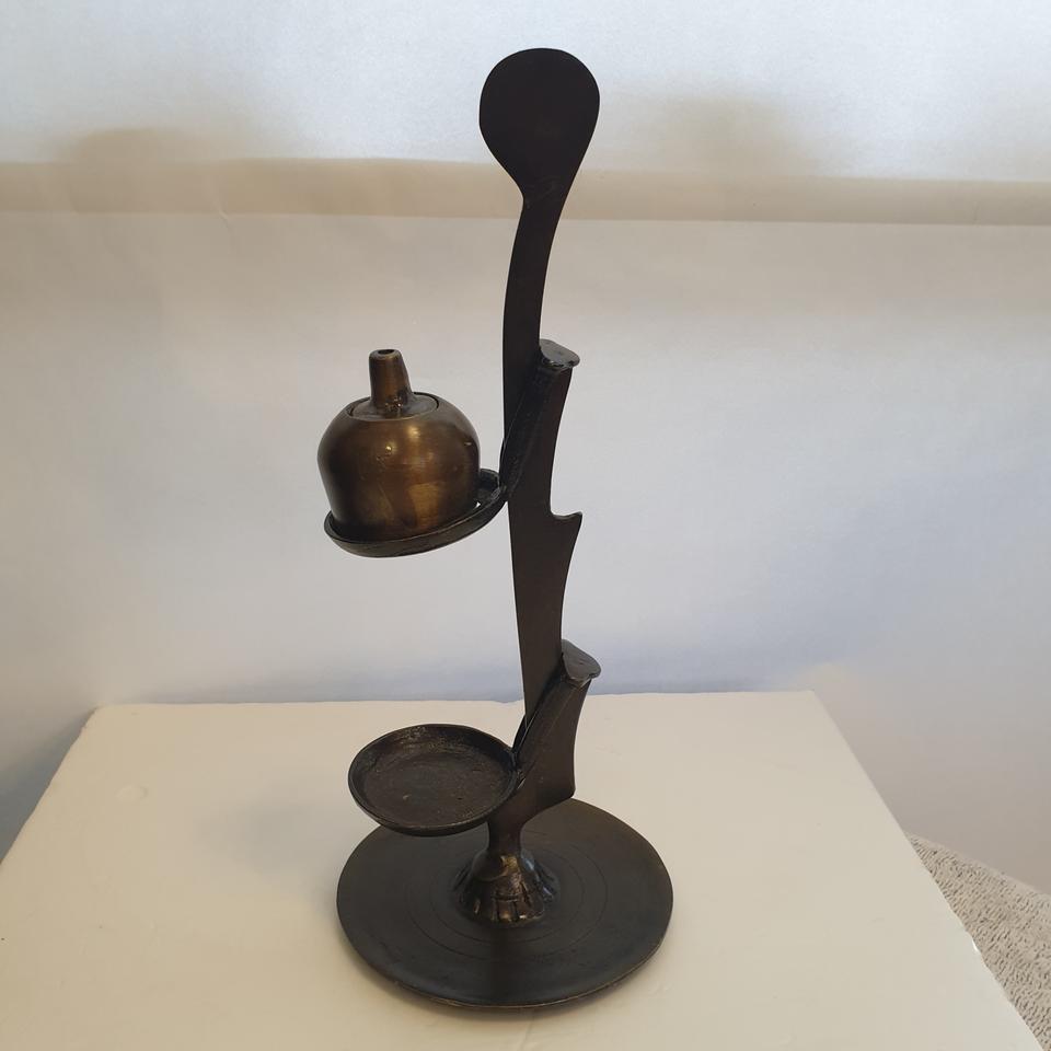 황동 등잔(민속품)