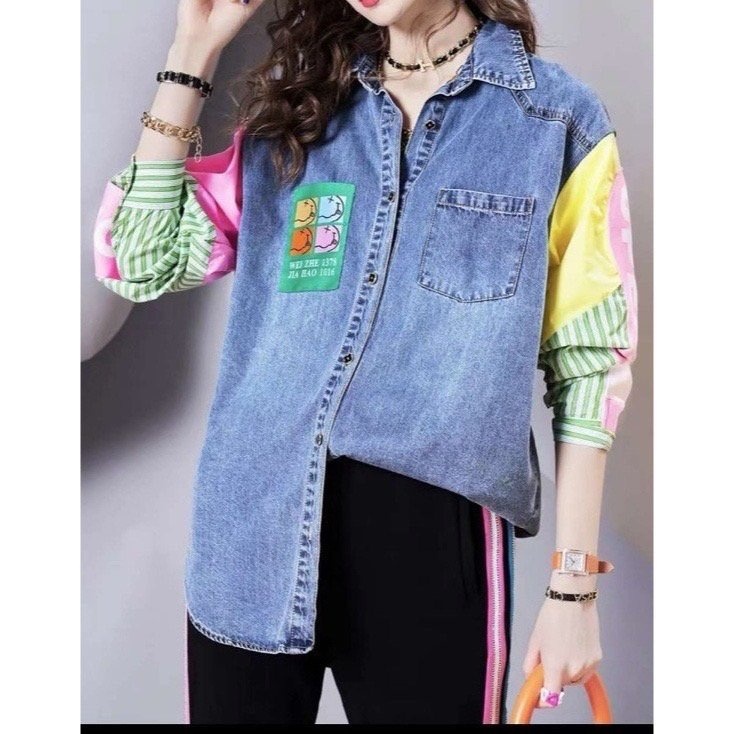 신상...데님배색 남방