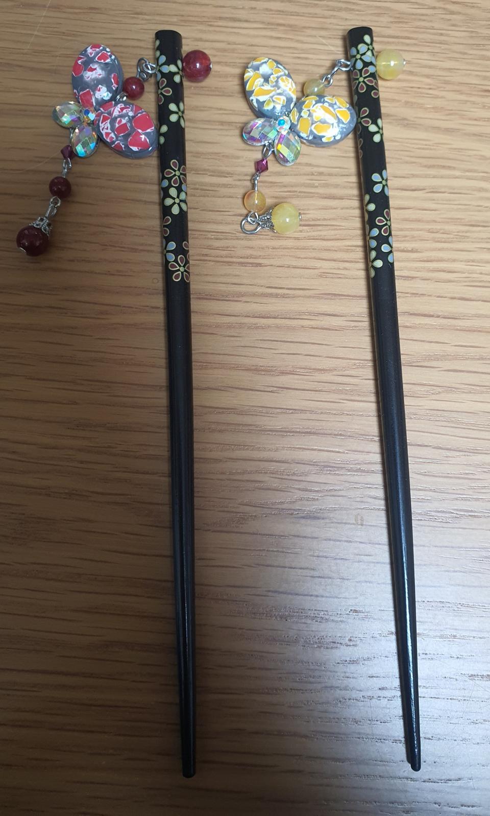 <새상품> 나비자개 비녀