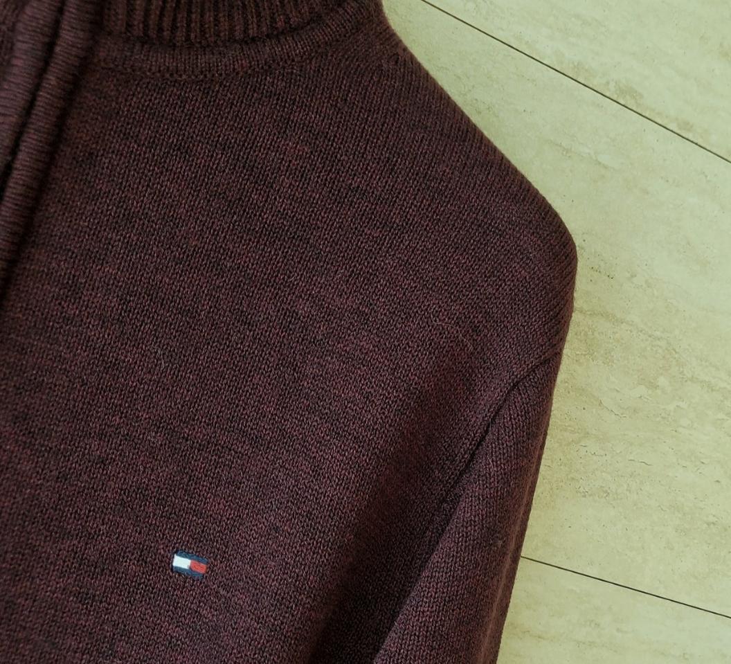 [♡BIG SALE♡]타미힐피거 워셔블 울 남성 니트집업