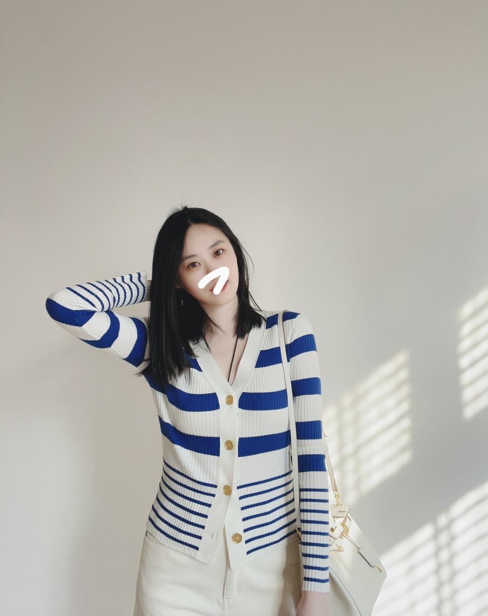 에디* 클래식 줄무늬 가디건 여성 가디건룩