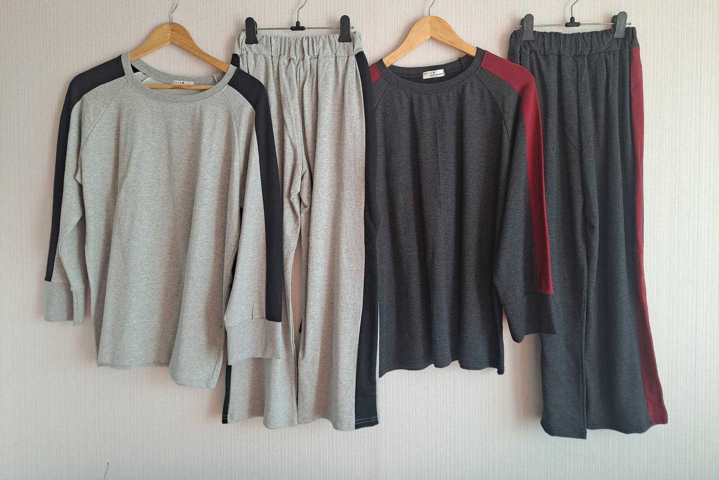 새상품)배색 트레이닝 세트-2컬러