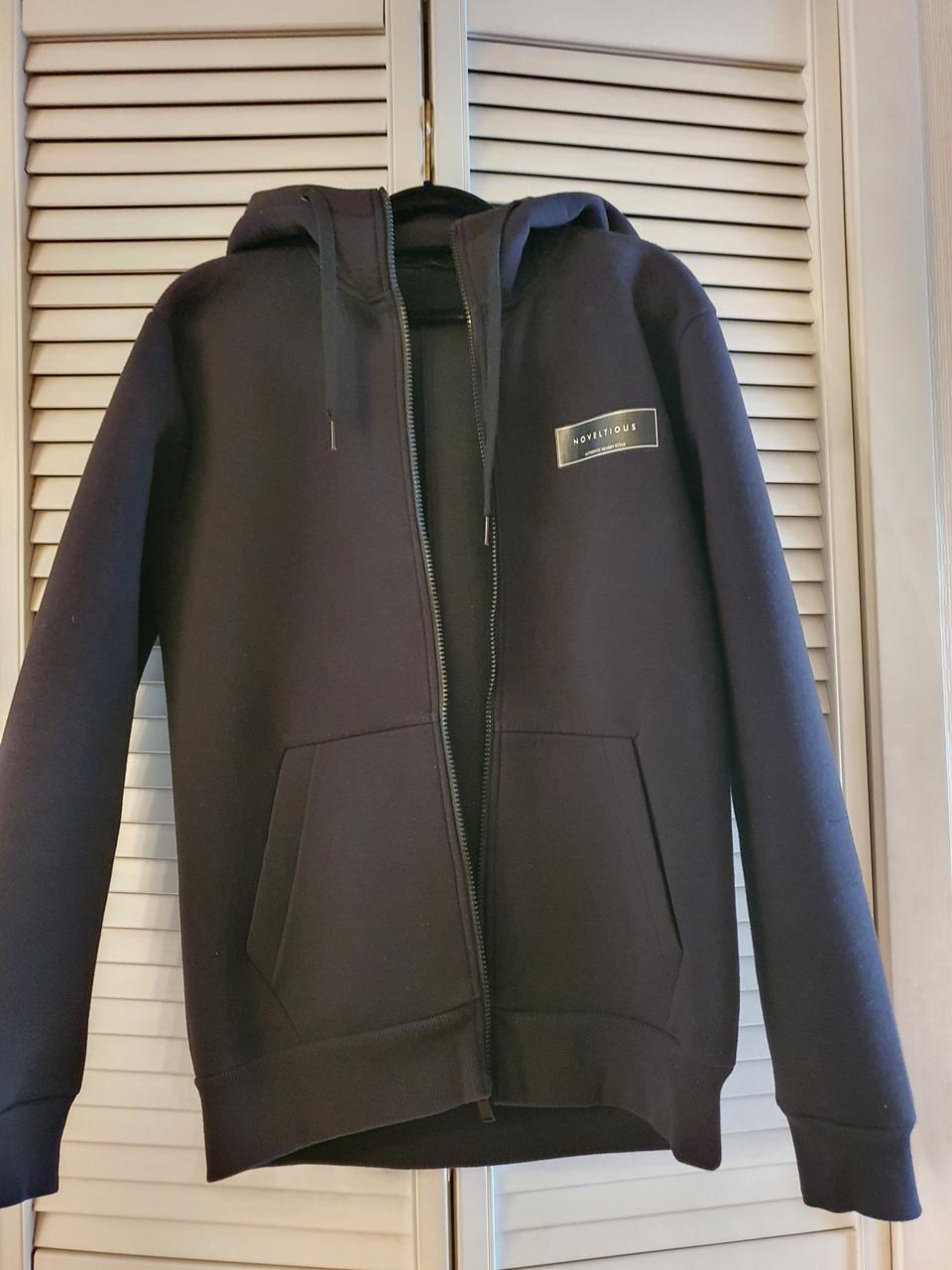 TBJ 블랙 네오프렌 후드 집업