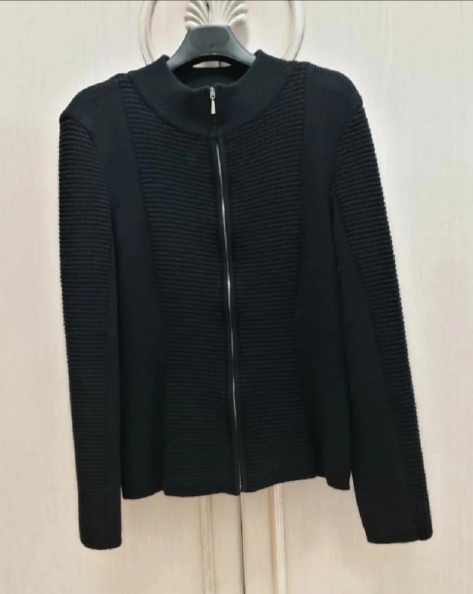 니트 집업 쟈켓