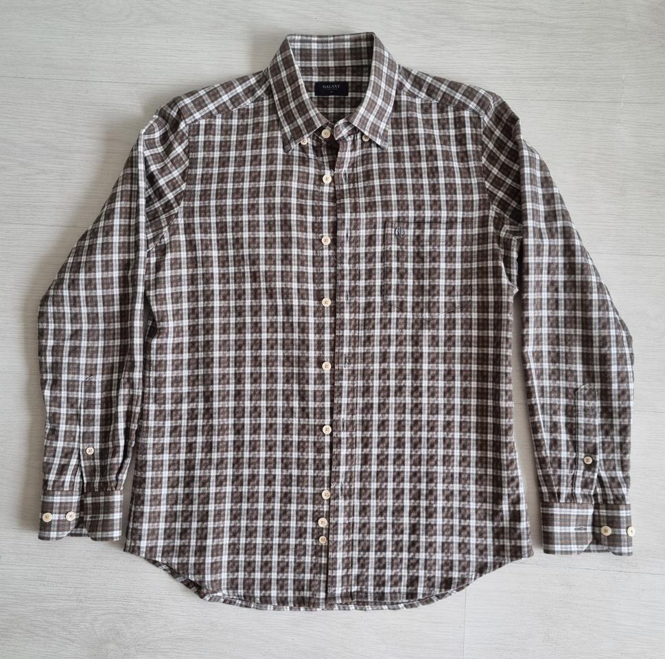 갤럭시 체크 긴팔셔츠 브라운 95 삼성제일모직