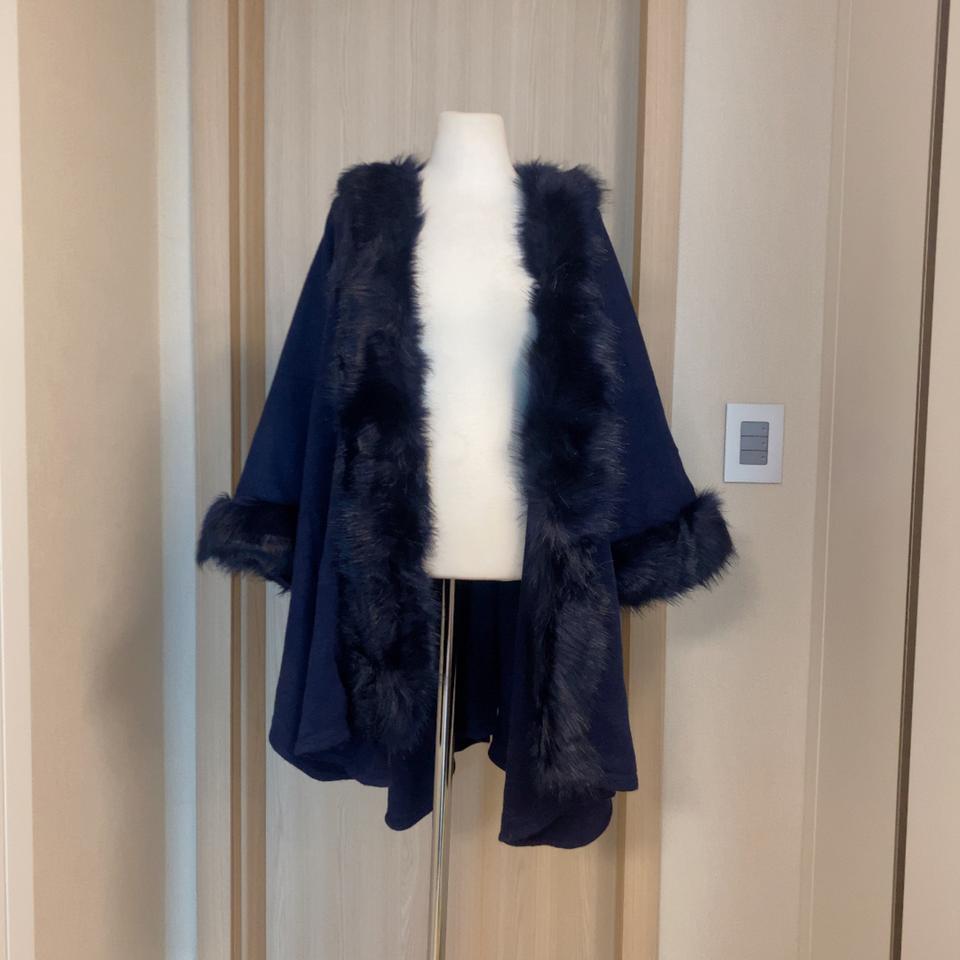 네이비 케이프 가디건