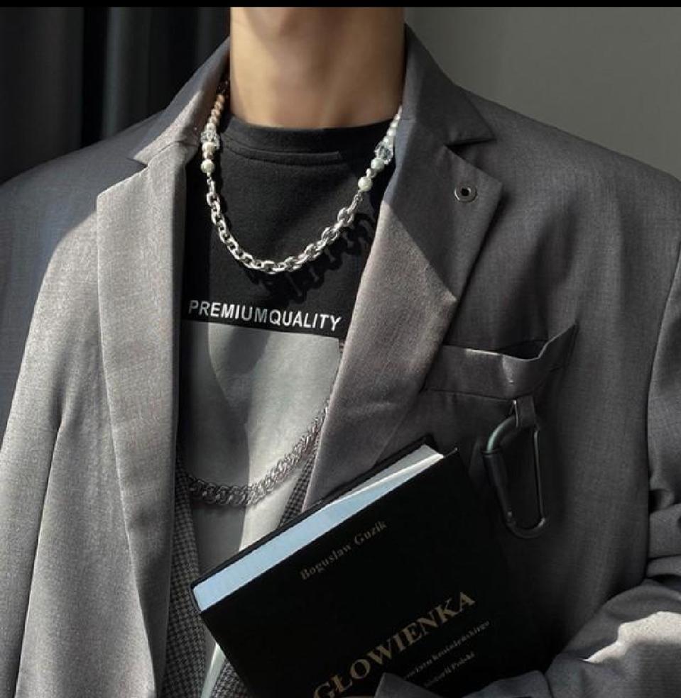 남자 여자 진주 비즈 체인목걸이