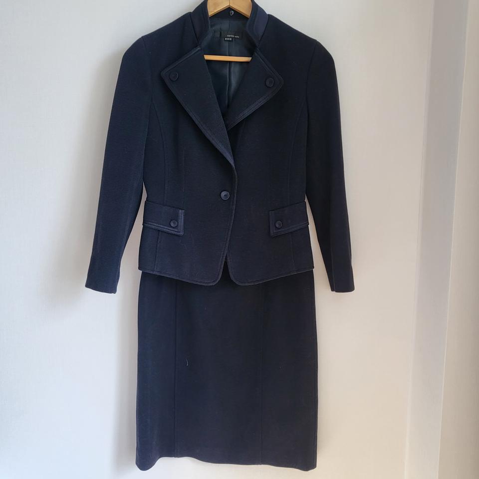 네이비 스커트 자켓 정장 세트 66