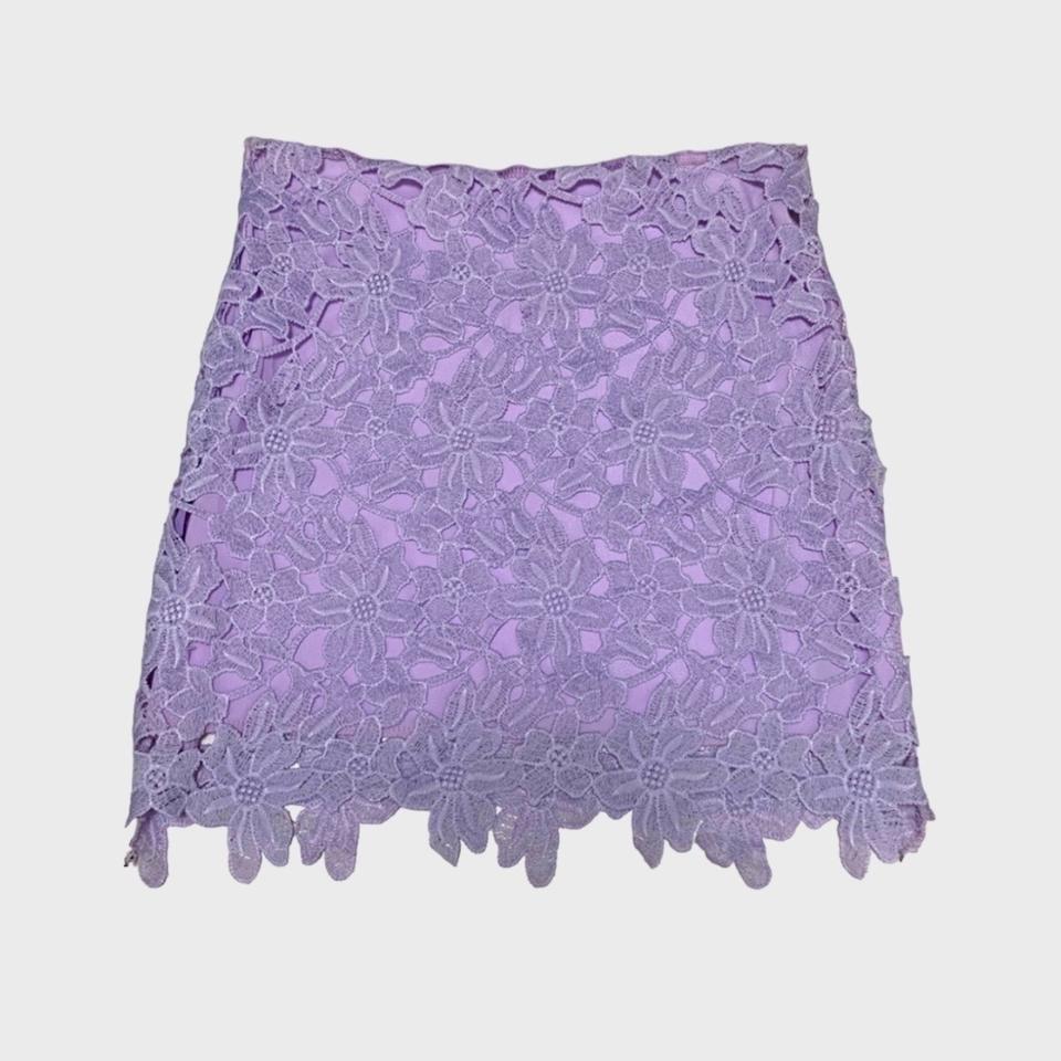[새상품] 연보라 레이스 스커트 (M)