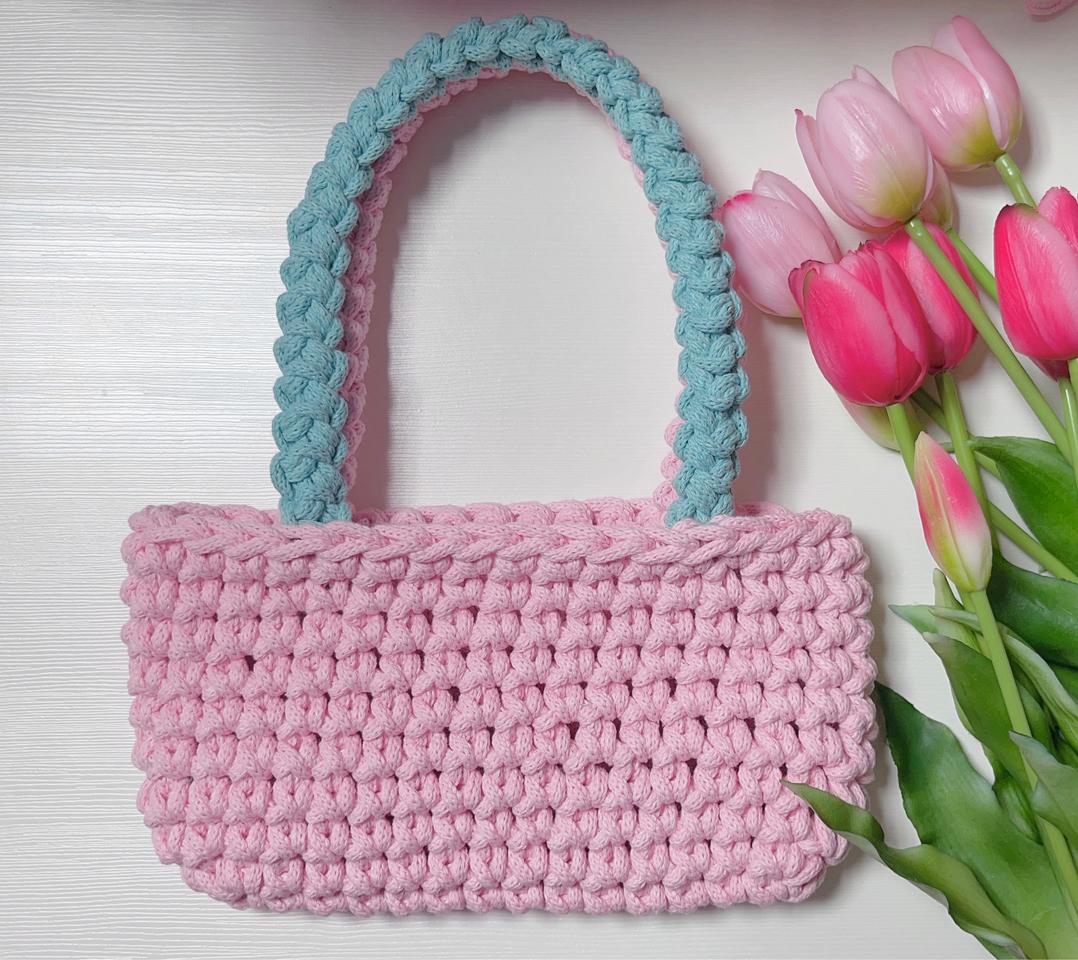 할인)봄여름 손잡이배색 가방