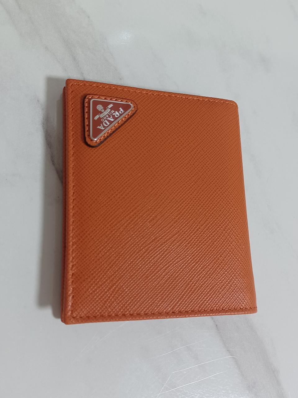 프라다 사피아노 카드지갑 오렌지 백화점구매