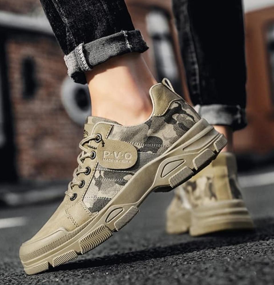 새상품 250-270)남성 밀리터리 로우탑 스니커즈