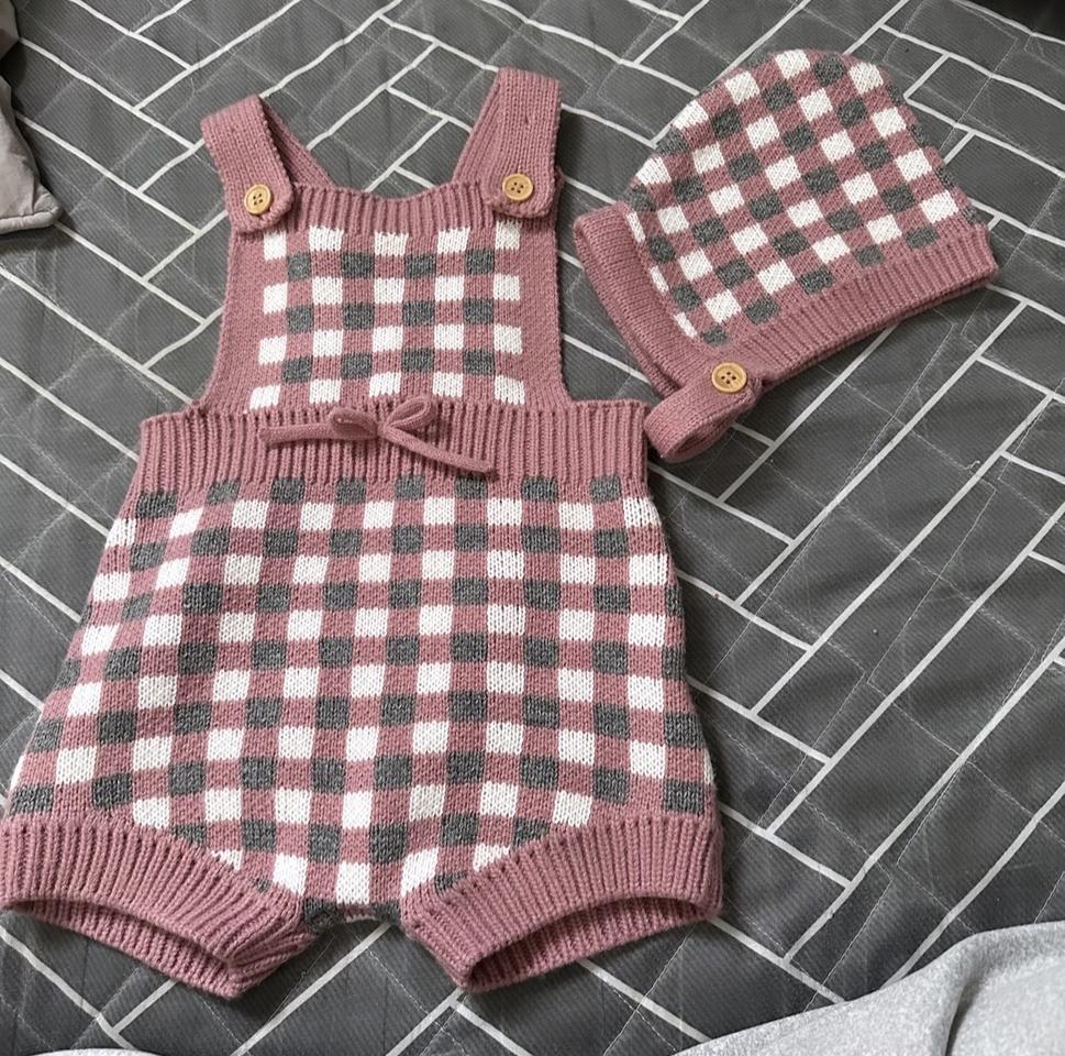 아기옷 니트소재 슈트 모자 세트