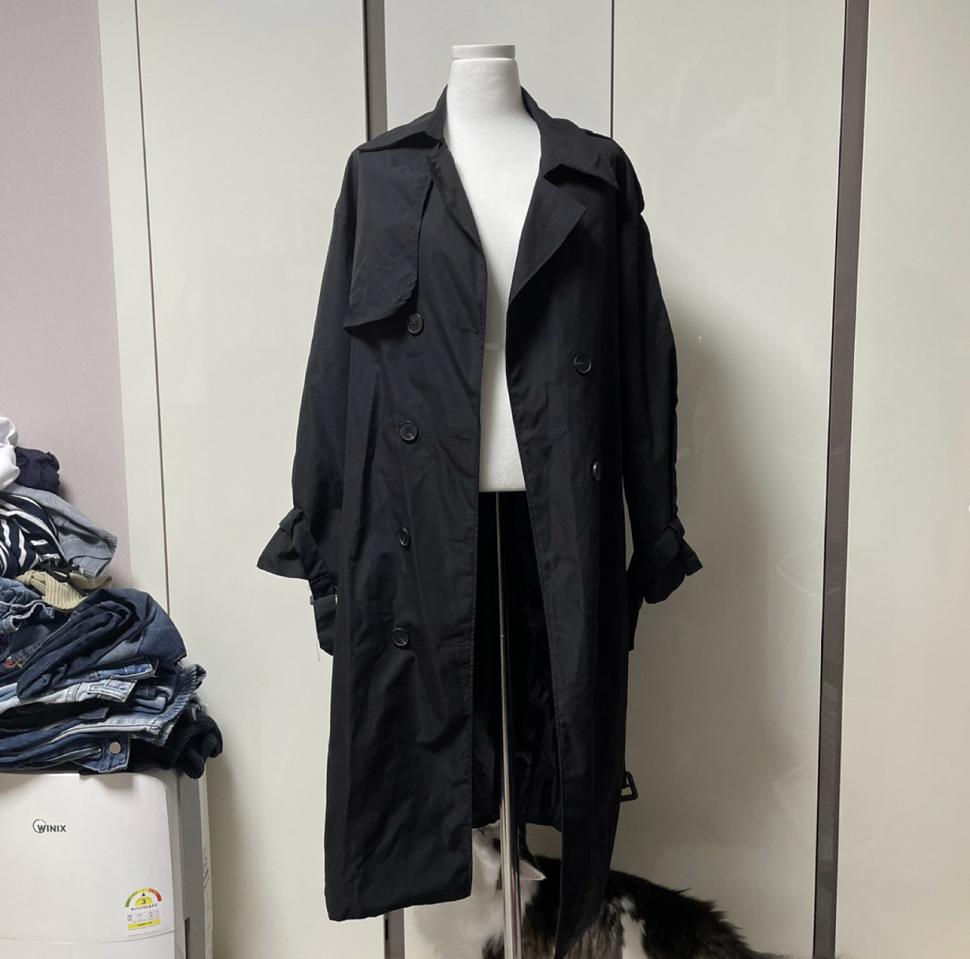 트렌치코트 블랙 새상품