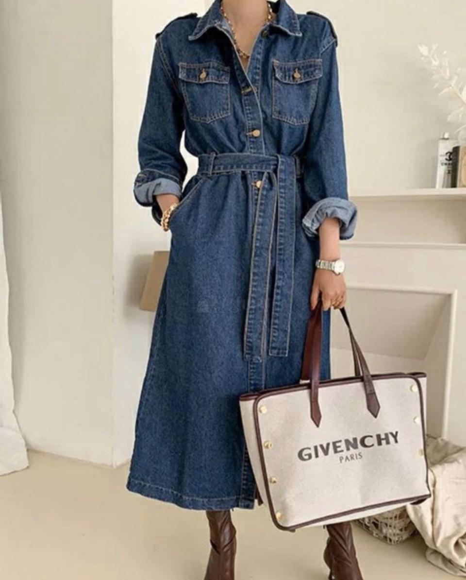 청원피스 데님원피스 흑청