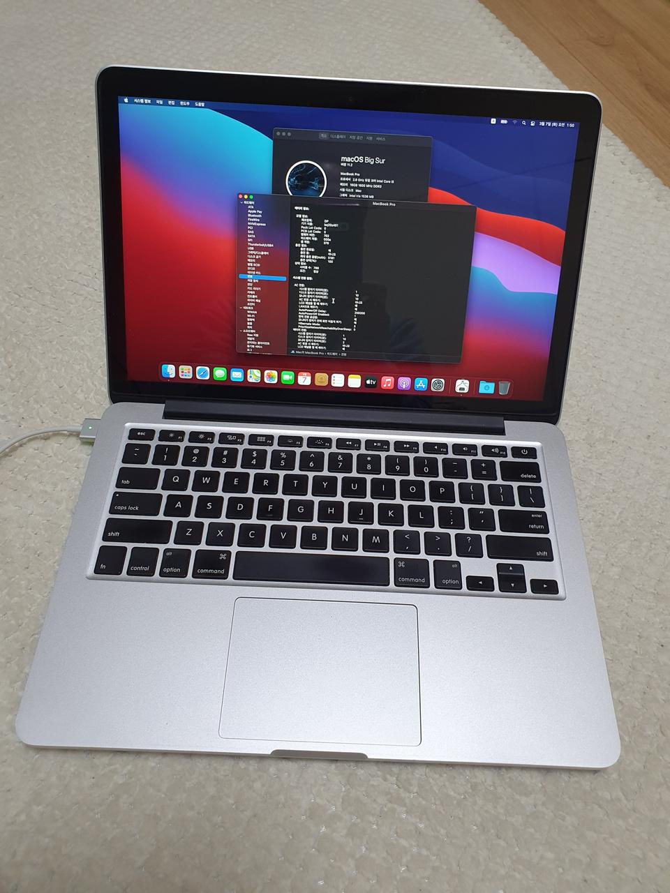 맥북프로 2013년 13인치 (16g ram/512g ssd) 깨끗~!