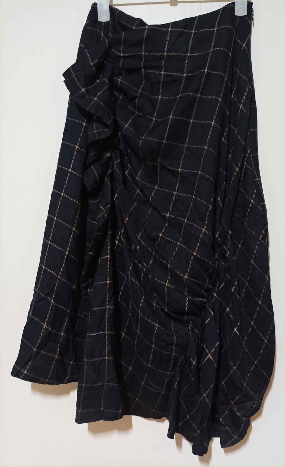 체크 프릴 스커트