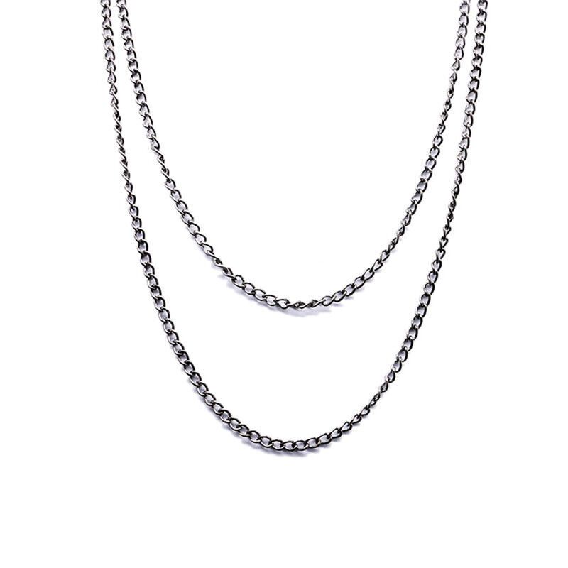 새 검정색 스웨터 체인 회중시계 목걸이 줄 연출 선물 패션아이템