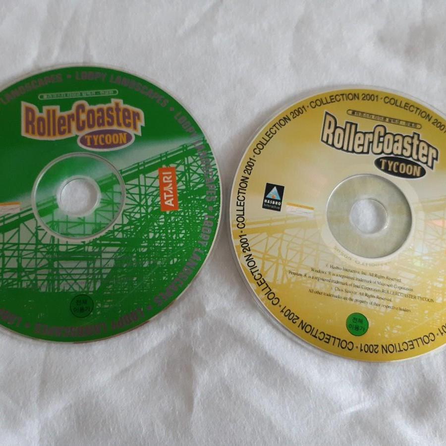 롤러코스터 타이쿤1 CD 2장 전체 - 추억의 PC게임