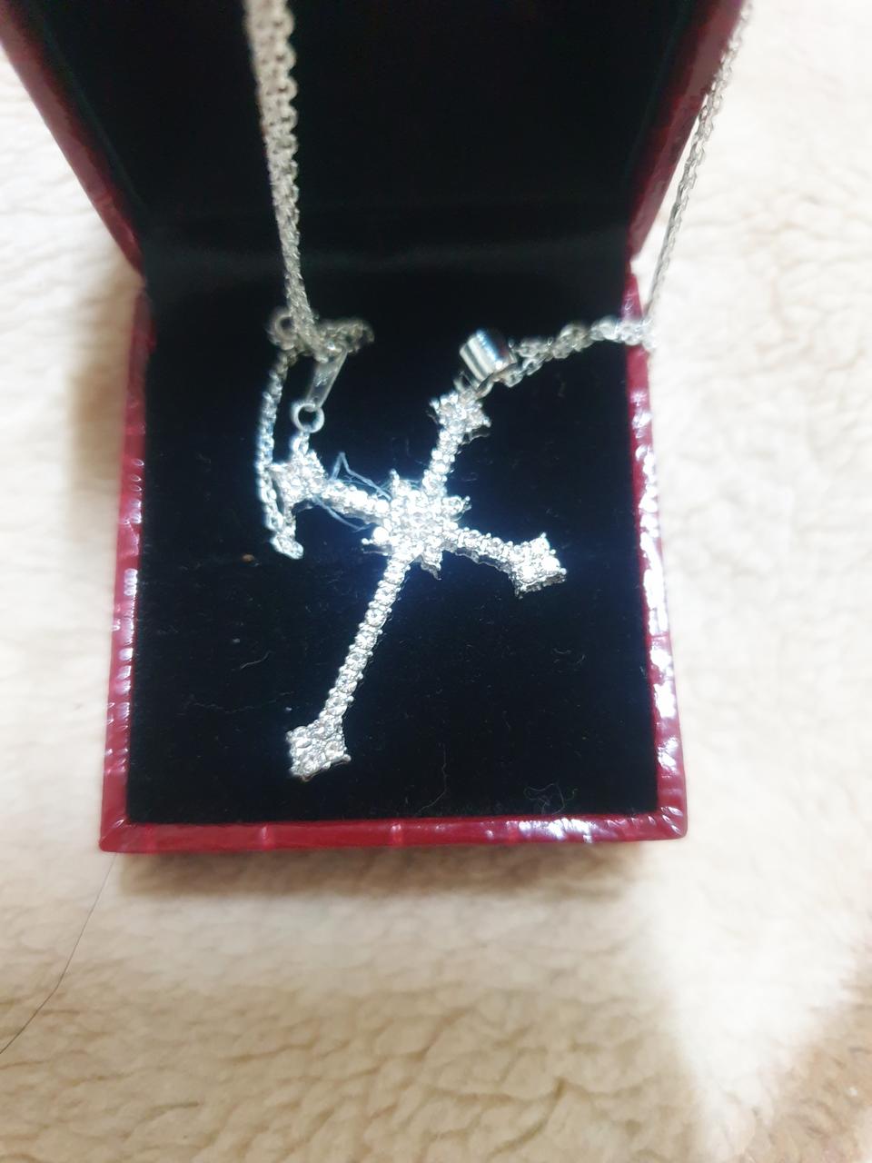 십자가 silver 목걸이