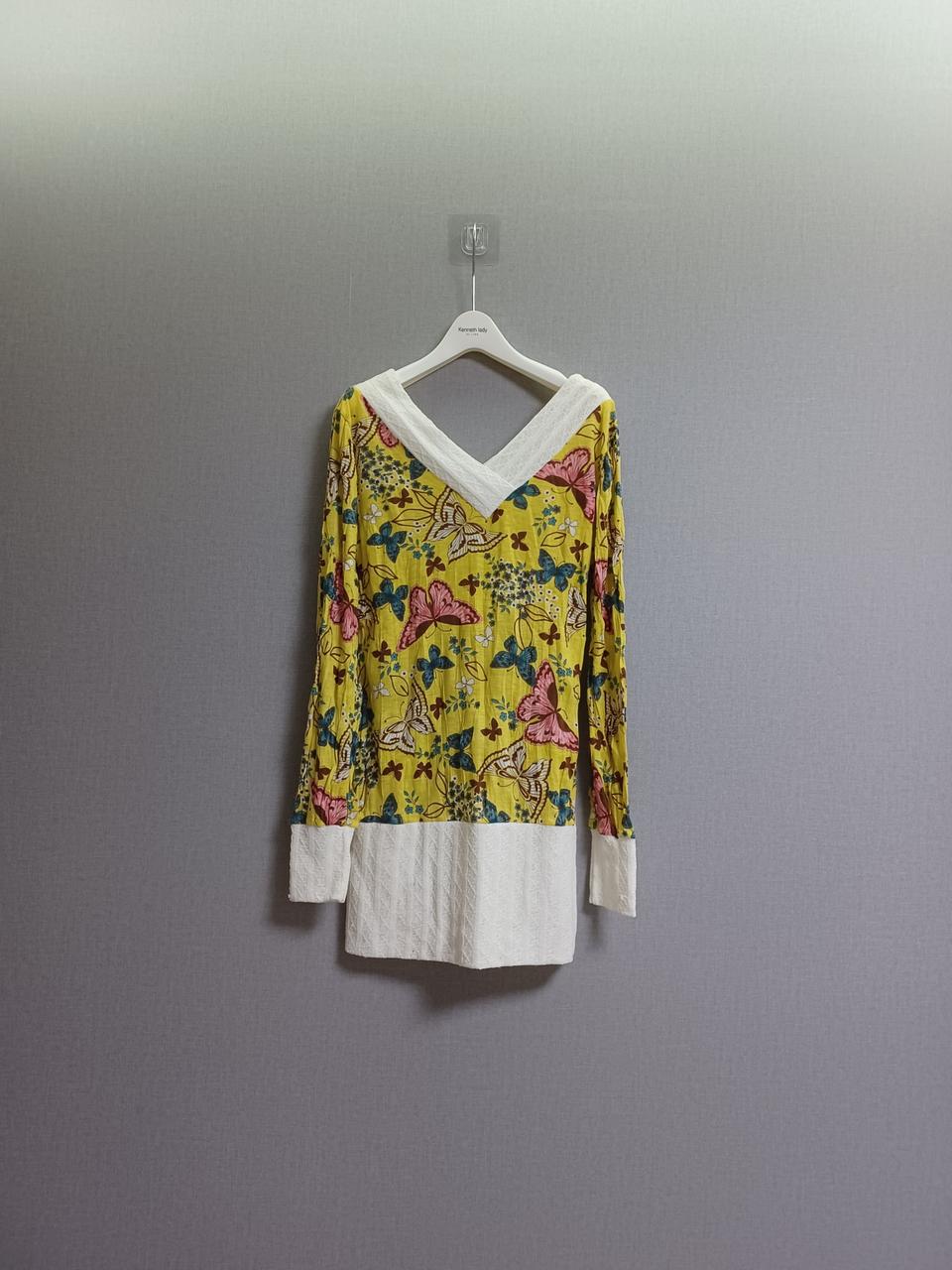 딥브이넥 여성 골반티 봄여름가을