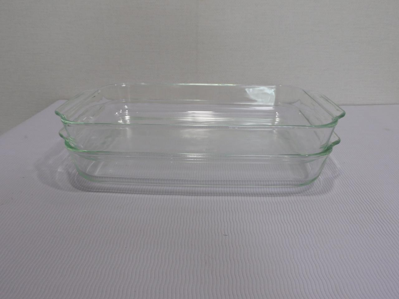 (무료나눔)파이렉스 직사각파이 대 오븐 유리용기 3L 2P