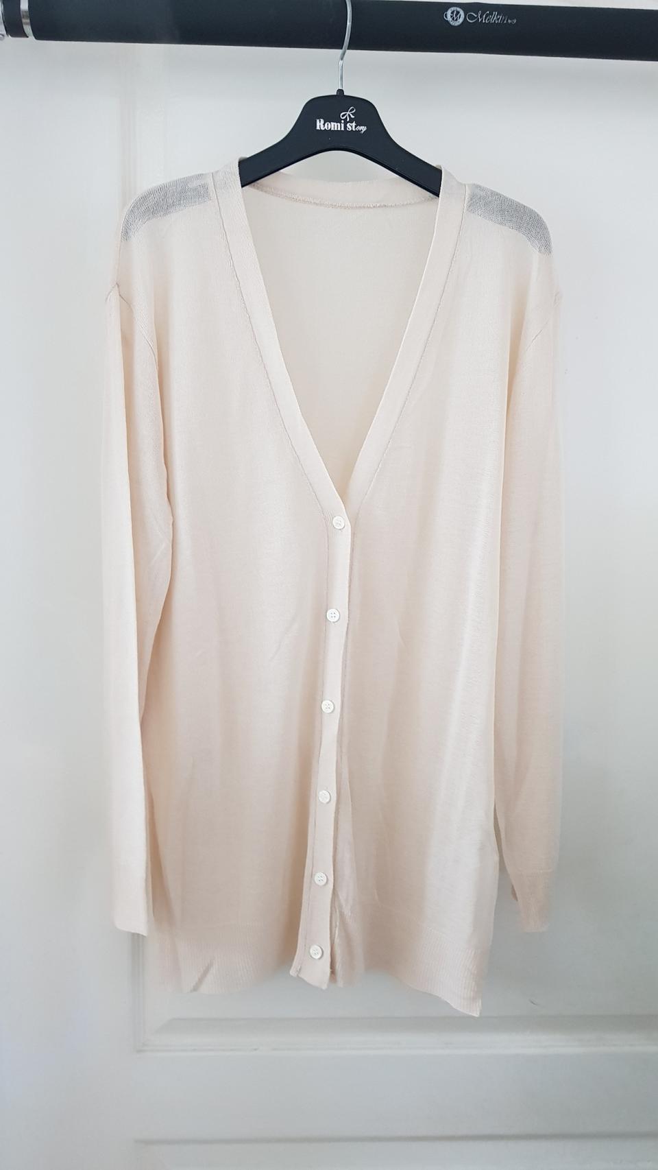 (미착용 새상품)나인 아이보리 여성 가디건