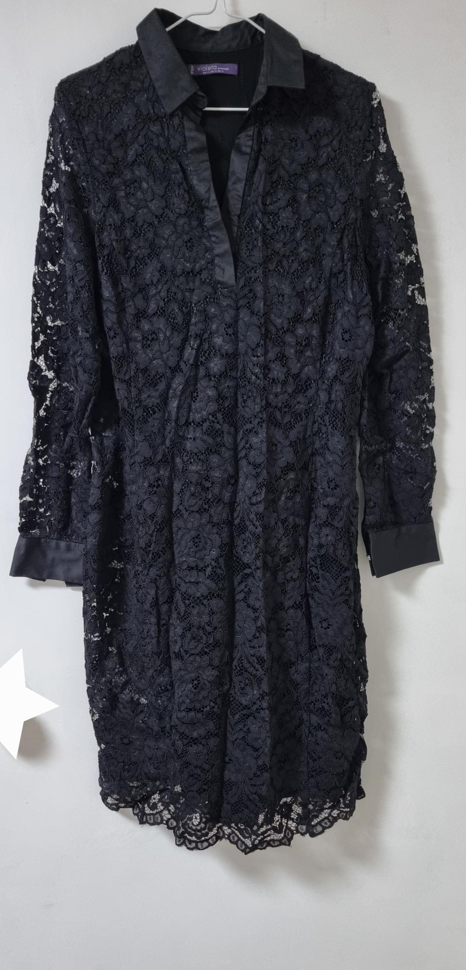 망고 자수레이스 원피스