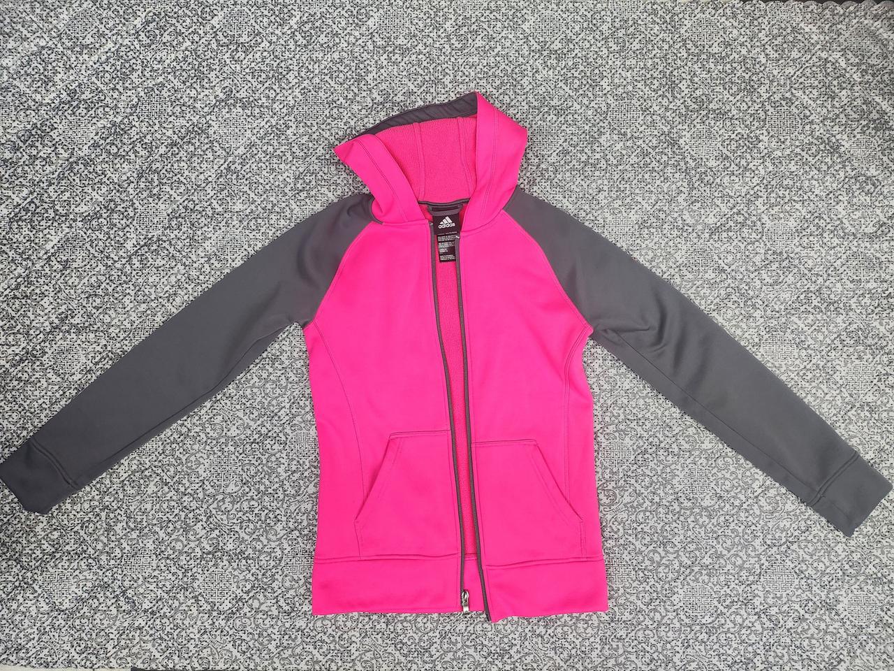 아디다스/여성 기모후드 집업