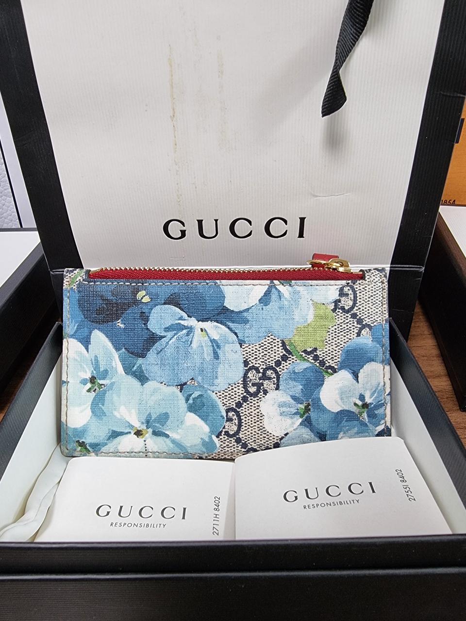 [한정판,풀구성] 구찌 블룸 지퍼 카드지갑